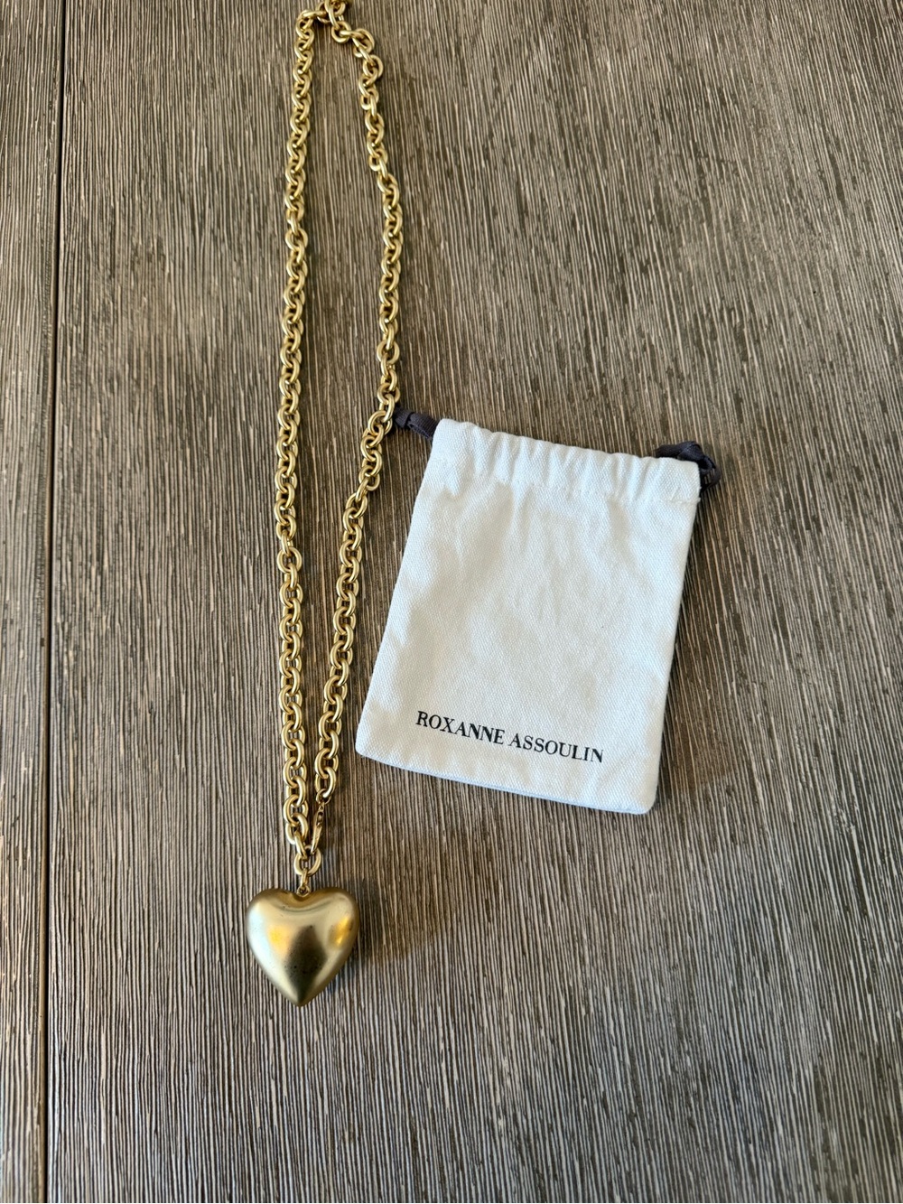 Roxanne Assoulin Heart And Soul Long Pendant Necklace in Gold